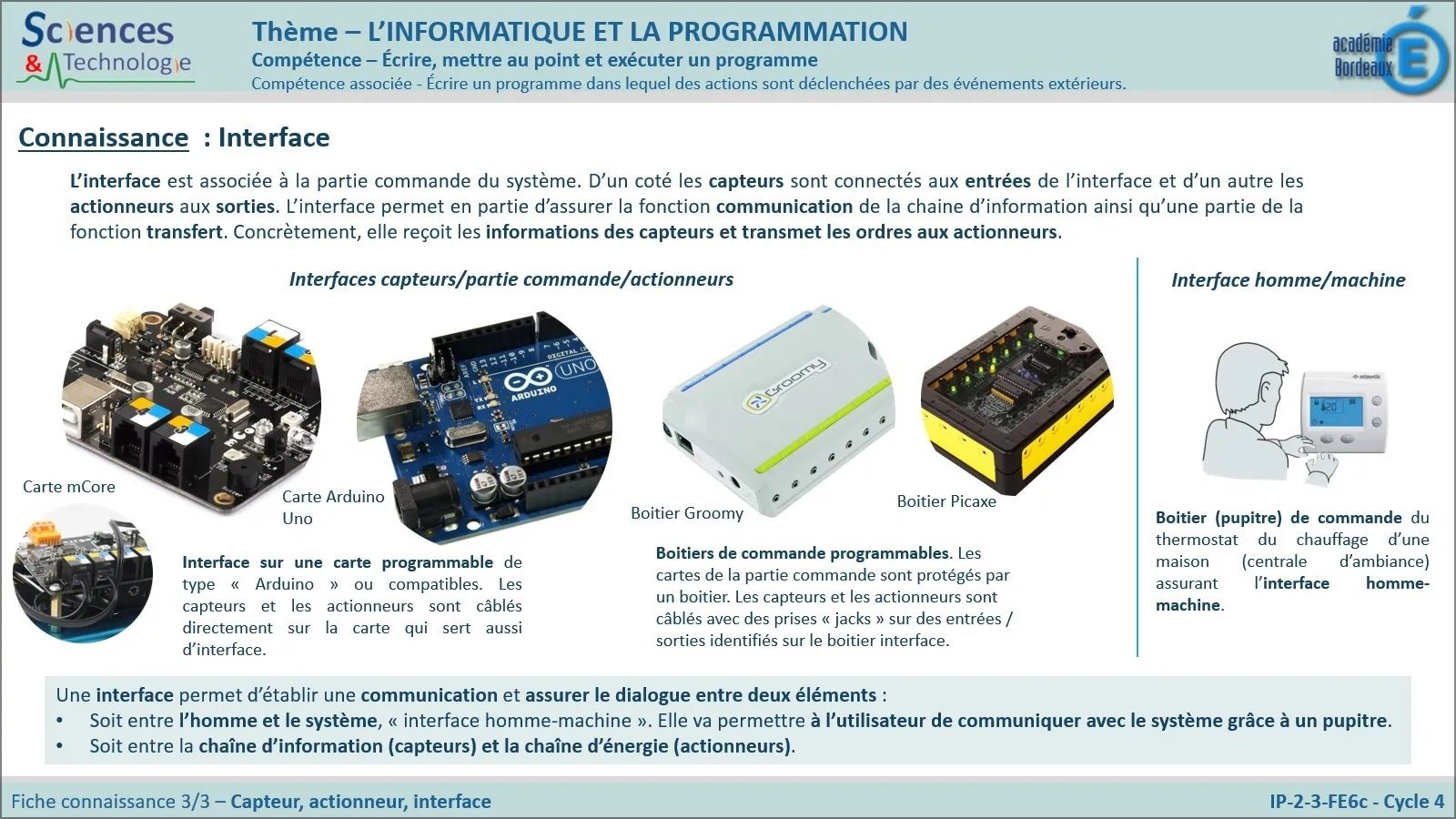 Capteurs actionneurs 3